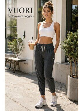 Vuori Performance Joggers Women’s M Charcoal Gray DreamKnit Athleisure